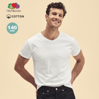 Adult White T-Shirt Iconic V-Neck