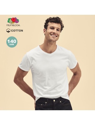 Adult White T-Shirt Iconic V-Neck