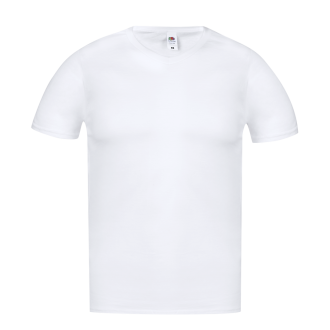 Adult White T-Shirt Iconic V-Neck