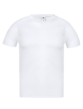 Adult White T-Shirt Iconic V-Neck
