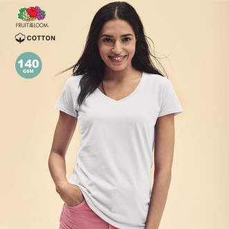 Women White T-Shirt Iconic V-Neck