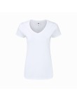 Women White T-Shirt Iconic V-Neck