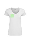 Women White T-Shirt Iconic V-Neck