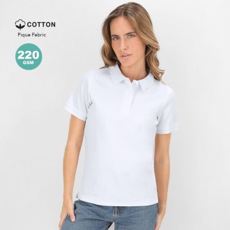 Women White Polo Shirt Koupan