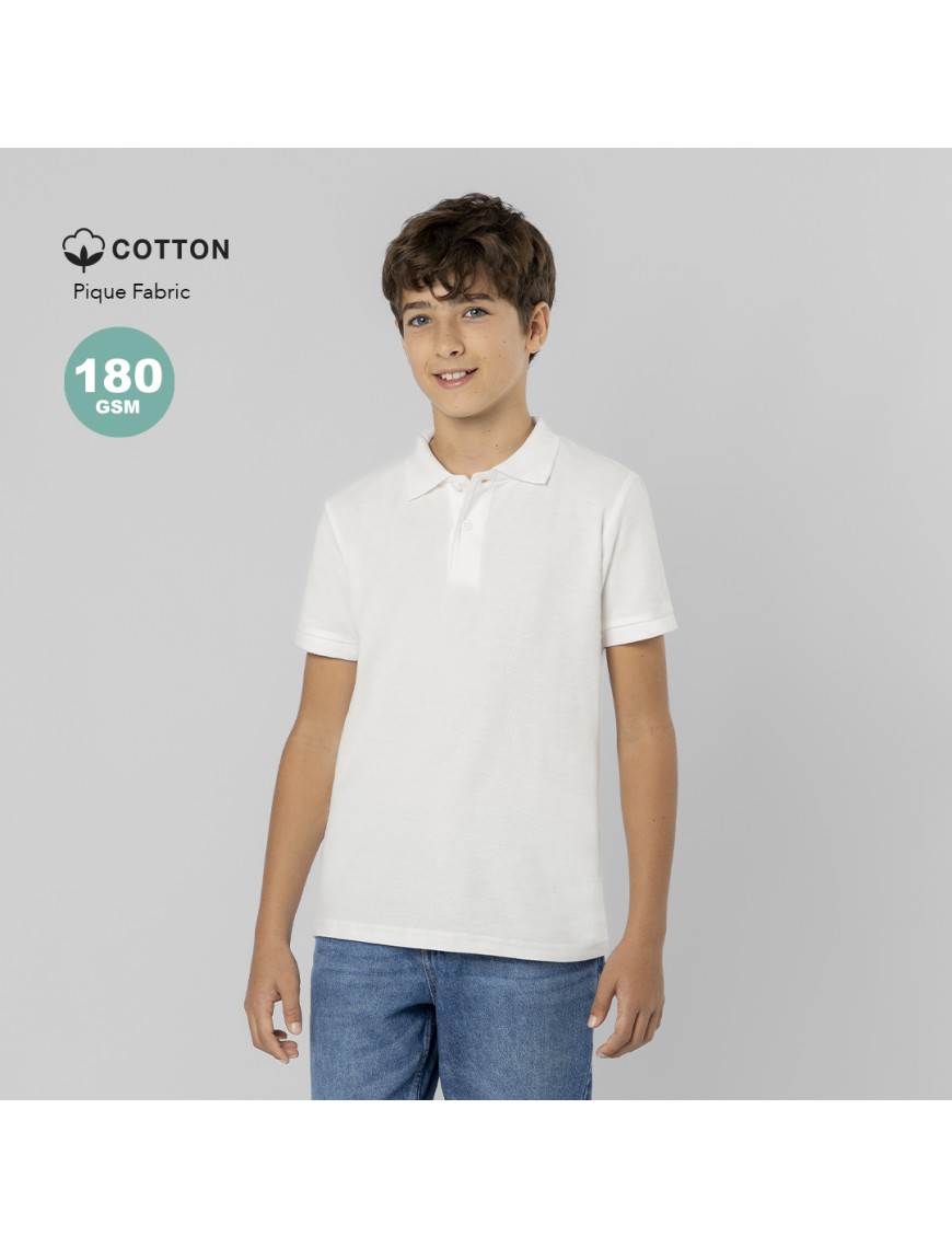 Kids White Polo Shirt Charles