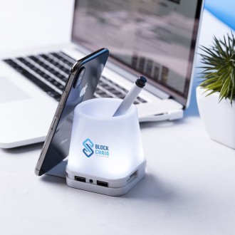 USB Hub Pencil Holder Belind
