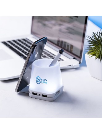 USB Hub Pencil Holder Belind